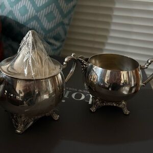 Oneida Silver Sugar and Creamer Set